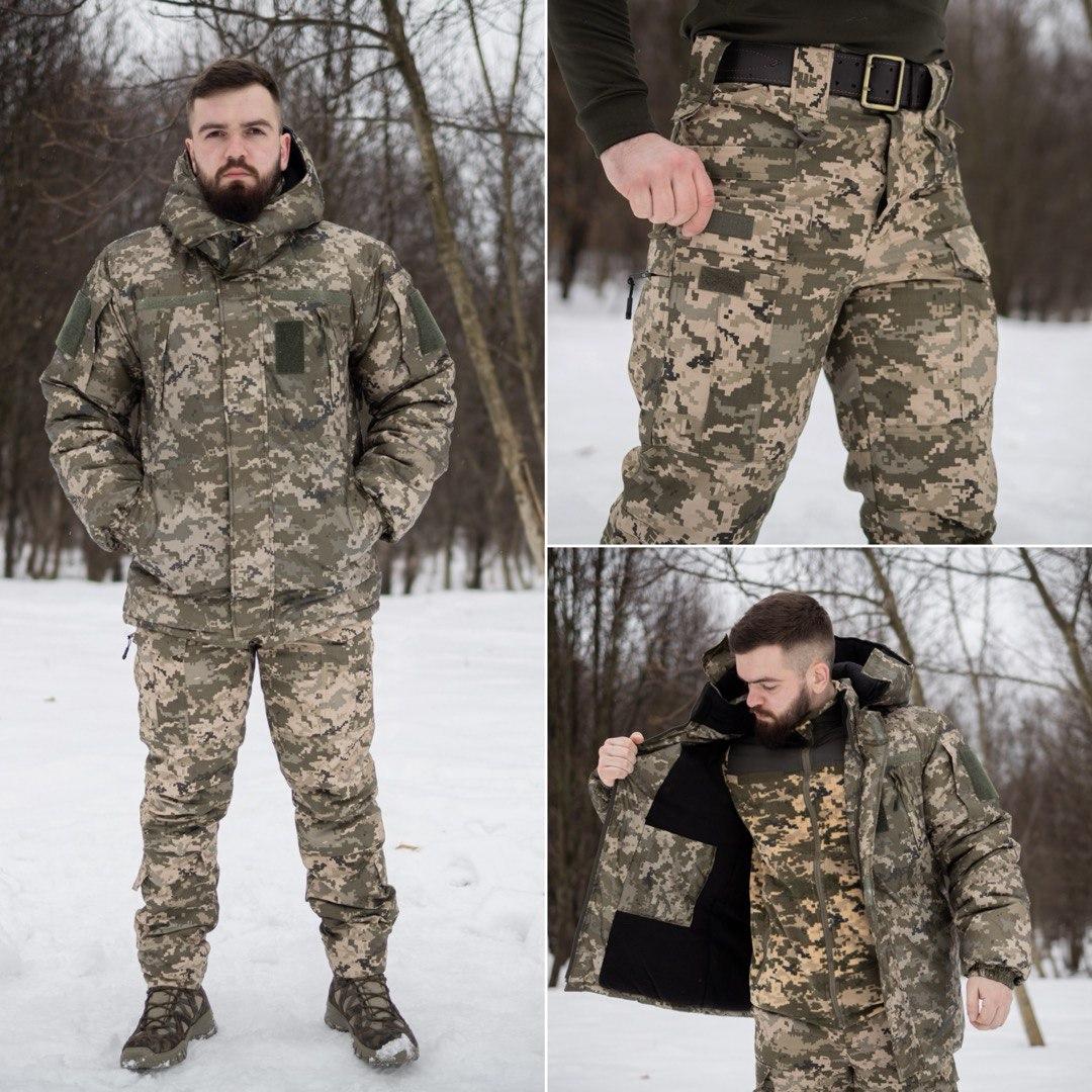 Зимова форма ЗСУ (Бушлат Grifon на флісі плащівка + Штани тактичні на флісі GRIFON Apex Rip-Stop)