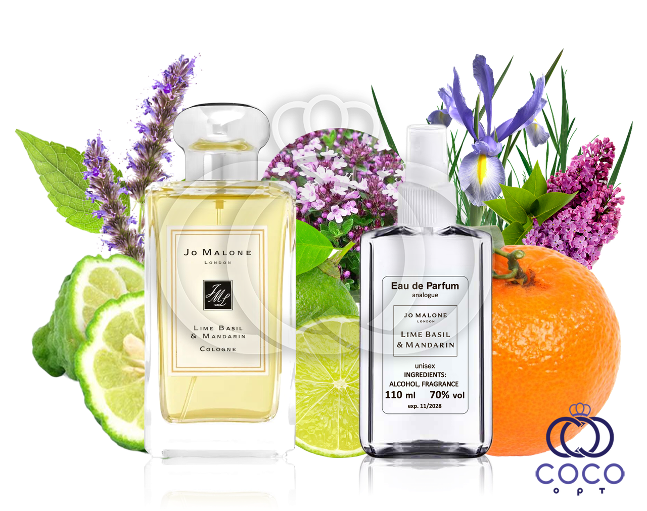 Парфумована вода Jo Malone Lime Basil & Mandarin Cologne 110 Ml, фото 1