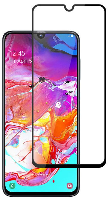 Захисне скло для Samsung A705 Galaxy A70 (2019) Full Glue (0.3 мм, 2.5D) чорне