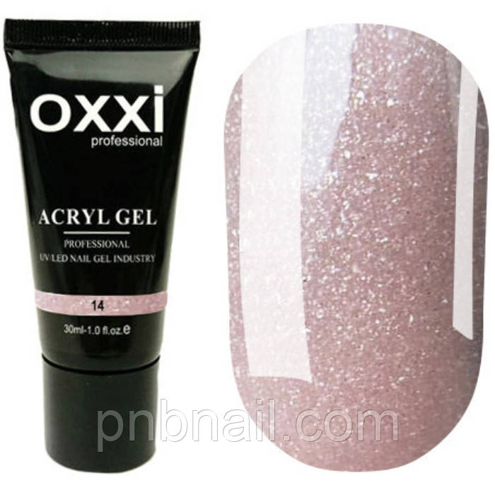 Acryl-Gel OXXI professional No14 з шимером, 30 мл