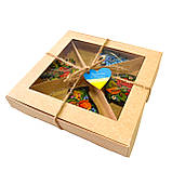 Новорічний декор ялинкових іграшок з дерева ручної роботи Петриківський розпис набір №2 (4 шт) ПОДАРУНКОВИЙ, фото 9