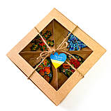 Новорічний декор ялинкових іграшок з дерева ручної роботи Петриківський розпис набір №2 (4 шт) ПОДАРУНКОВИЙ, фото 10