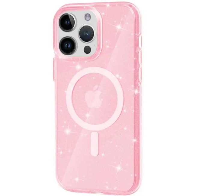 Чохол накладка Sparkle MagFit with MagSafe для iPhone 15 Pro Pink, фото 1
