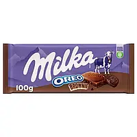 Шоколад молочный Milka Oreo Brownie Швейцария 100г