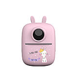 Портативний міні принтер Bluetooth для смартфона Mini Printer D7 Рожевий, фото 6