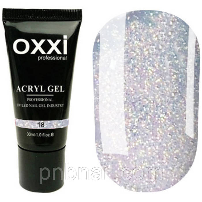 Acryl-Gel OXXI professional No18 з блискітками, 30 мл