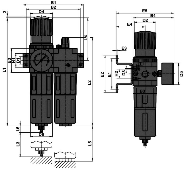 габаритні розміри AOU
