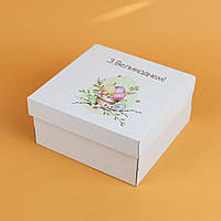 Коробка сувениры к Пасхе 200*200*100 мм Коробка под подарки на Паску игрушки яйця