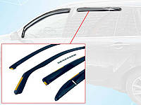 Дефлектори вікон / вітровики Audi A4 (B6/B7) 2000-2009 5D (вставні, 4шт) Combi (Heko)