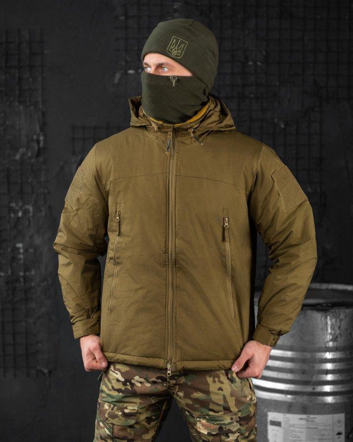 Зимова тактична куртка з просоченням койот, Теплий чоловічий військовий одяг для ЗСУ армійська куртка