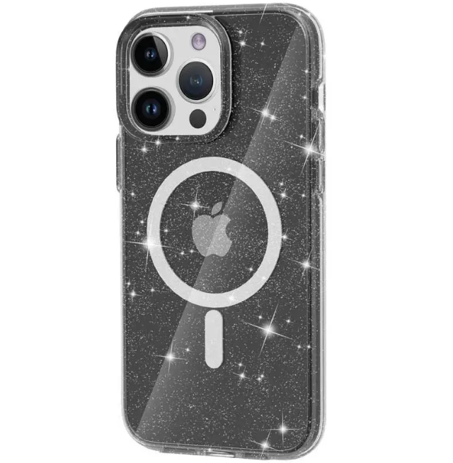Чохол накладка Sparkle MagFit with MagSafe для iPhone 15 Pro Max Black, фото 1