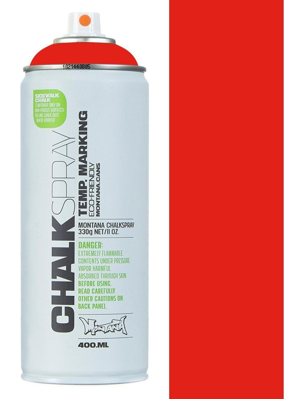 Аерозольна крейдяна фарба Montana Chalk 3000 Red (Червона) 400 мл, фото 1