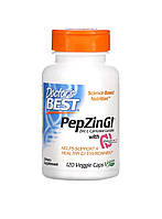 Doctor Best, PepZin GI, комплекс цинк-L-карнозина, 120 рослинних капсул
