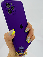 Чехол с квадратными бортами на Айфон 11 Про Макс Фиолетовый , Silicone Case для iPhone 11 Pro Max Amethyst