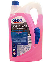 Омивач скла зимовий -20*C з лійкою - ONYX Lave Glace Parfume 4,0 л. парфум рожевий (OLGP4)