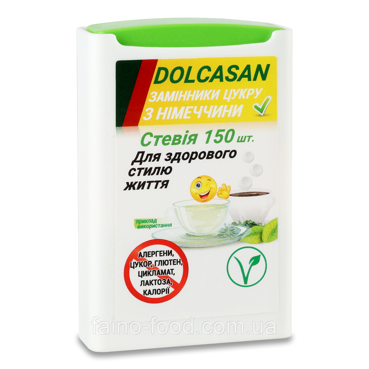 Замінник цукру "DOLCASAN" (на основі Стевії), 150 табл.