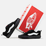Чоловічі / жіночі кеди Vans KNU Skool Black VN0009QCBMA, чорні замшеві кросівки ванс кну скул, фото 4
