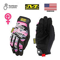 Перчатки сенсорные женские Mechanix Original PinkCamo,тактические прочные розовые рукавички НАТО механикс
