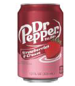 Газований напій безалкогольний Dr. Pepper Strawberries & Cream 0.330 g