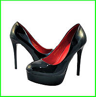 Жіночі Чорні Туфлі на Каблуку Шпильке Лакові Модельні (розміри: 36,37,38,39) 157