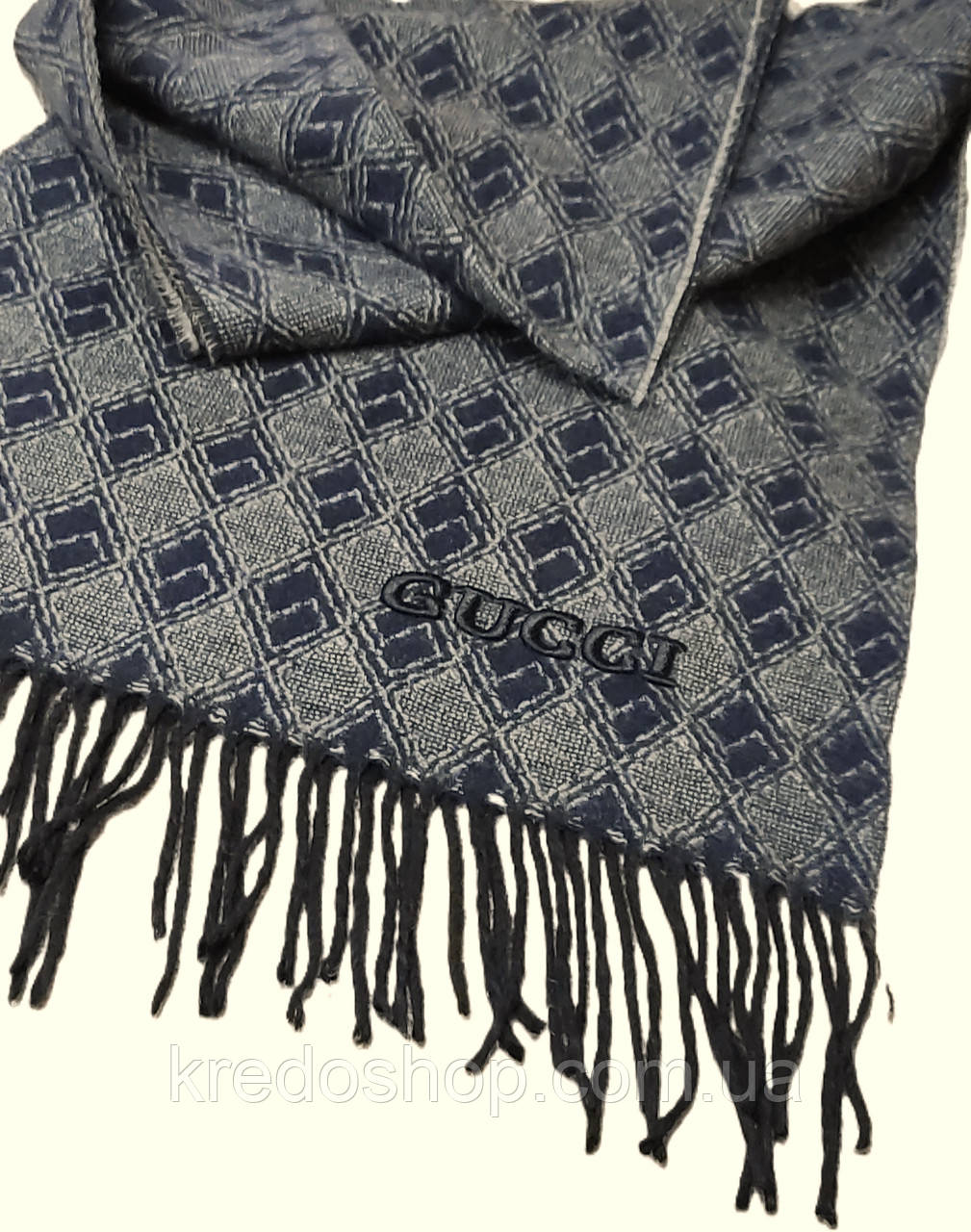 Чоловічий шарф стильний синій 190*30 см (Туреччина)