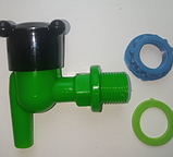 Кран пластиковий для рукомийника з гайкою та прокладкою, фото 2