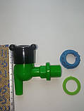 Кран пластиковий для рукомийника з гайкою та прокладкою, фото 4