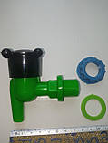 Кран пластиковий для рукомийника з гайкою та прокладкою, фото 5