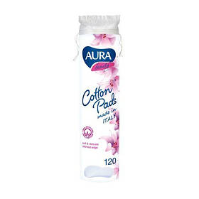 Ватяні диски Aura Beauty Cotton Pads, 120 шт