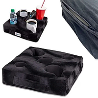 Подушка органайзер в автомобіль для напоїв. М'який підстаканник для машини або ліжка