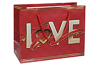 Подарочный пакет 18*23*10см "Love" (упаковка 12шт)