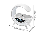 Настільна смарт-лампа-нічник із бездротовою зарядкою і Bluetooth-колонкою G-SmartLED RGB Night Light BT-3401, фото 4