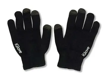 Зимові рукавички для сенсорних екранів iGlove Чорні Універсальний розмір