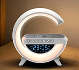 Настільна смарт-лампа-нічник із бездротовою зарядкою і Bluetooth-колонкою G-SmartLED RGB Night Light BT-3401, фото 8