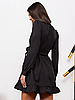 Красиве клубне плаття-міні на запах з рюшею, чорне, фото 7