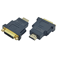 Перехідник гніздо DVI (24+1) – штекер HDMI, gold, пластик