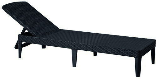 Шезлонг пластиковий Keter Jaipur Sun lounger, сірий, фото 1