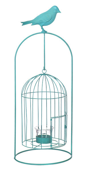 Виріб декоративний у вигляді клітки для птахів, комплект із 4-х шт. синій