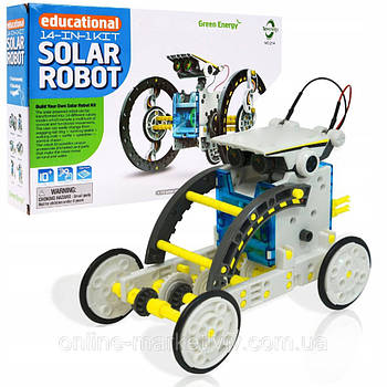 Конструктор робот з моторчиком 14в1 Solar Robot / Дитячий розвиваючий конструктор / Іграшка робот для дітей