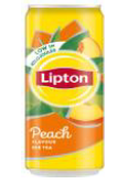 Газований напій безалкогольний Lipton Peach 0.330 g