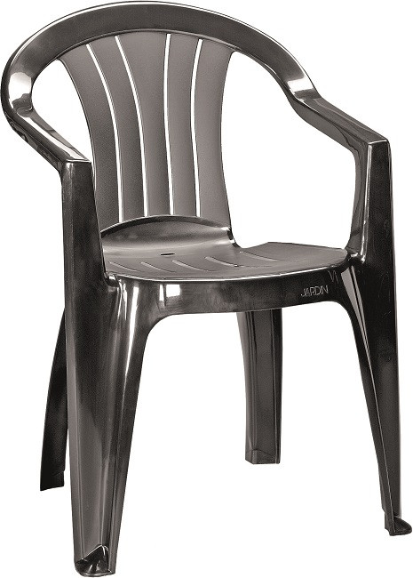 Стілець садовий пластиковий Keter Sicilia, сірий, фото 1