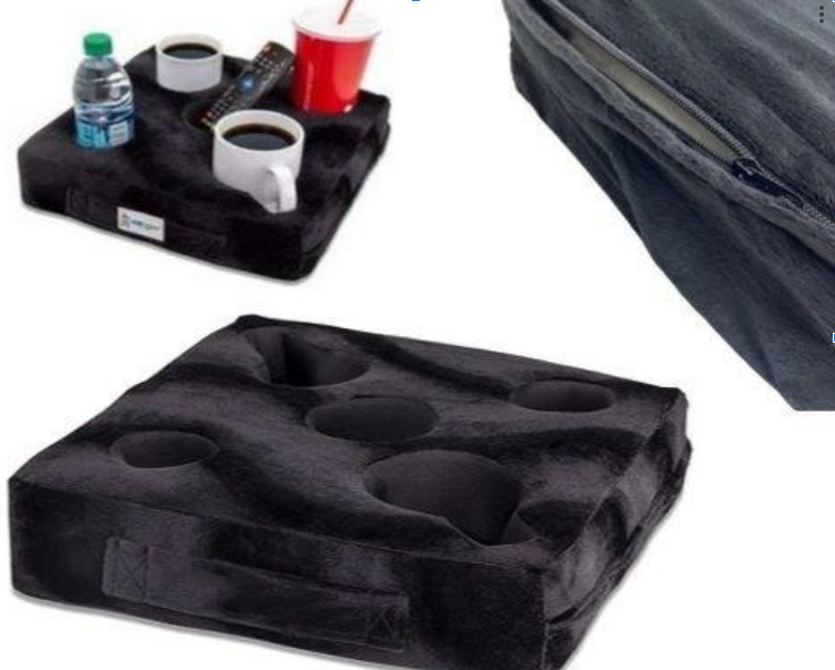 Органайзер підстаканник в автомобіль та ліжко,Тримач для напоїв (чорний,сірий,коричневий)