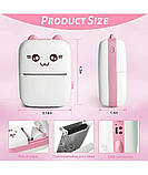 Термопринтер Portable Mini Printer (MX06) дитячий портативний з термодруком Рожевий, фото 7