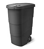 Бак для сміття Prosperplast Wheeler 110 л, графіт, фото 2