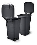 Бак для сміття Prosperplast Wheeler 110 л, графіт, фото 4