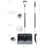 Лопата Prosperplast Alpin Alutube eco 49*145 см, ковш пластик, ручка алюм., фото 3