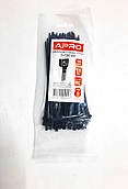 Хомут пластиковий APRO 3x150мм чорний (100шт)