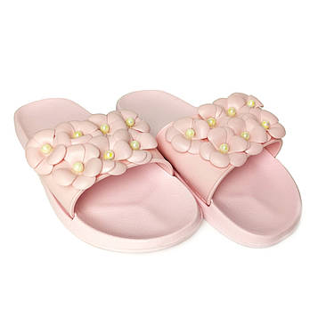 Жіночі сланці рожеві з квітами Гіпаніс шльопанці