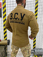 Флисовая кофта койот, армейская флиска осенняя,тактическая флисовая кофта с крестом флисовая кофта ВК pd307 M