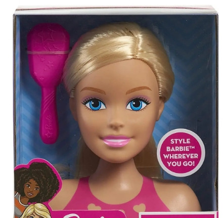Маленькая голова манекен 15см для причесок Барби блондинка Barbie Mini Blonde Styling Head